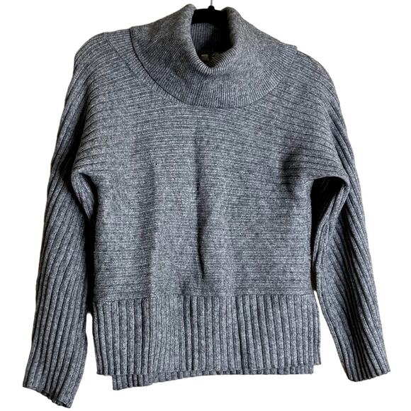 Anthropologie Moth Sweater Pullover Women XS Gray Ribbed Knit Cozy Dark Academia - Picture 1 of 14